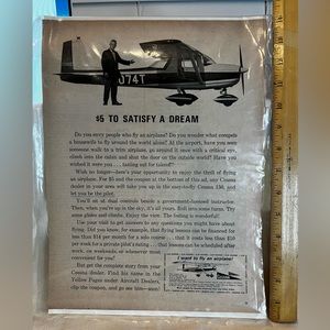 $5 To Satisfy a Dream Ad, learn to fly a Cessna